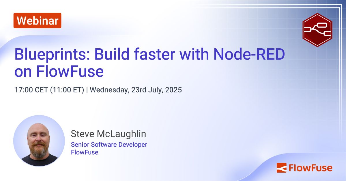 Image representing Blueprints: Build faster with Node-RED on FlowFuse